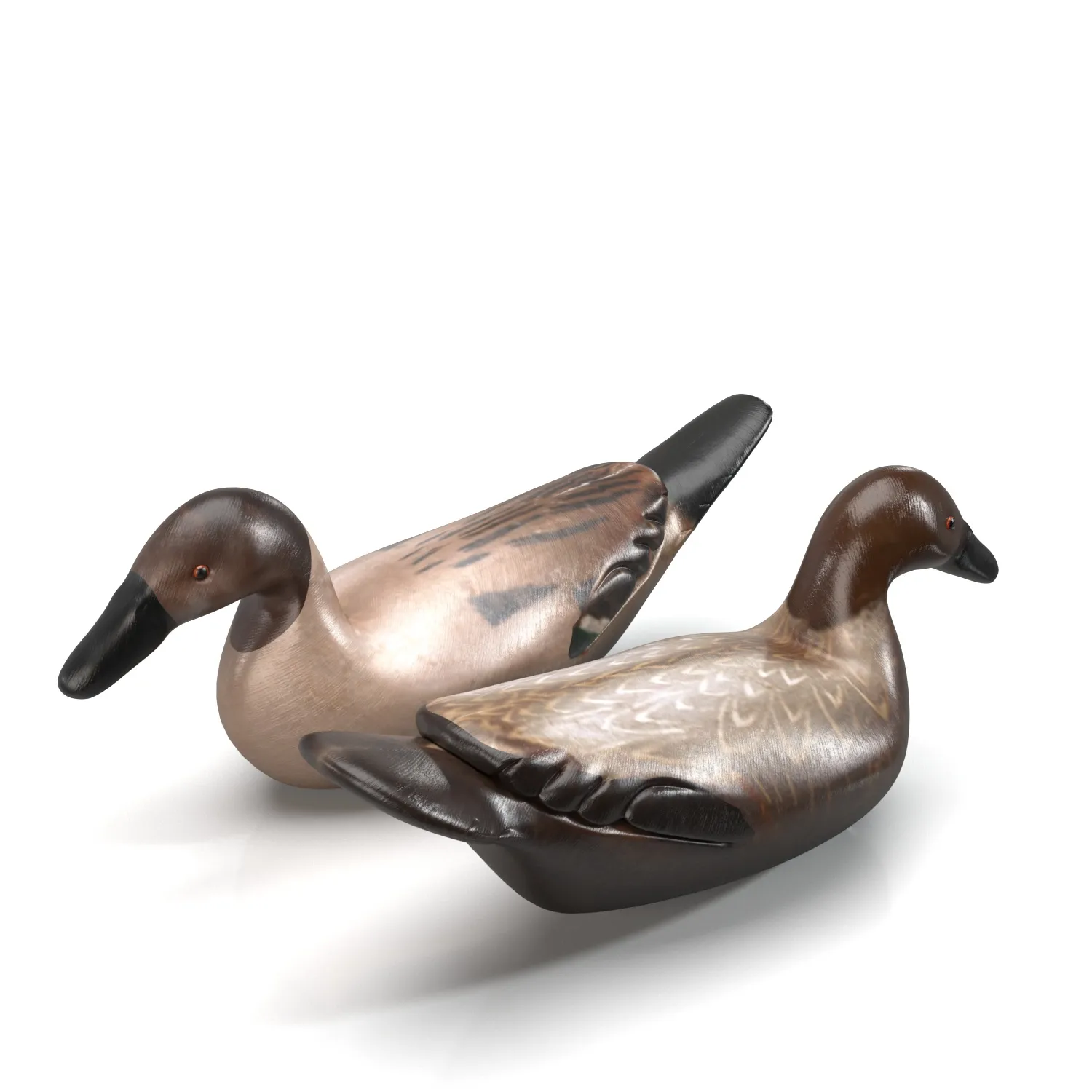 Antique Wooden Hunting Decoys PBR 3D Model_04